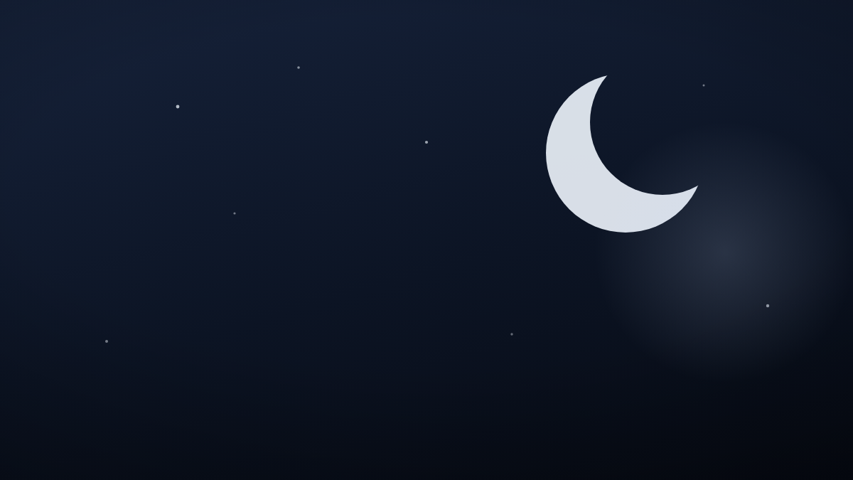 Croissant de lune et étoiles dans un ciel de nuit